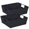 Simplify Storage Shelf Tote, 13 in L, 15 in W, 13 in H, Black, Plastic 25015-2PK-BLACK - alternate 1
